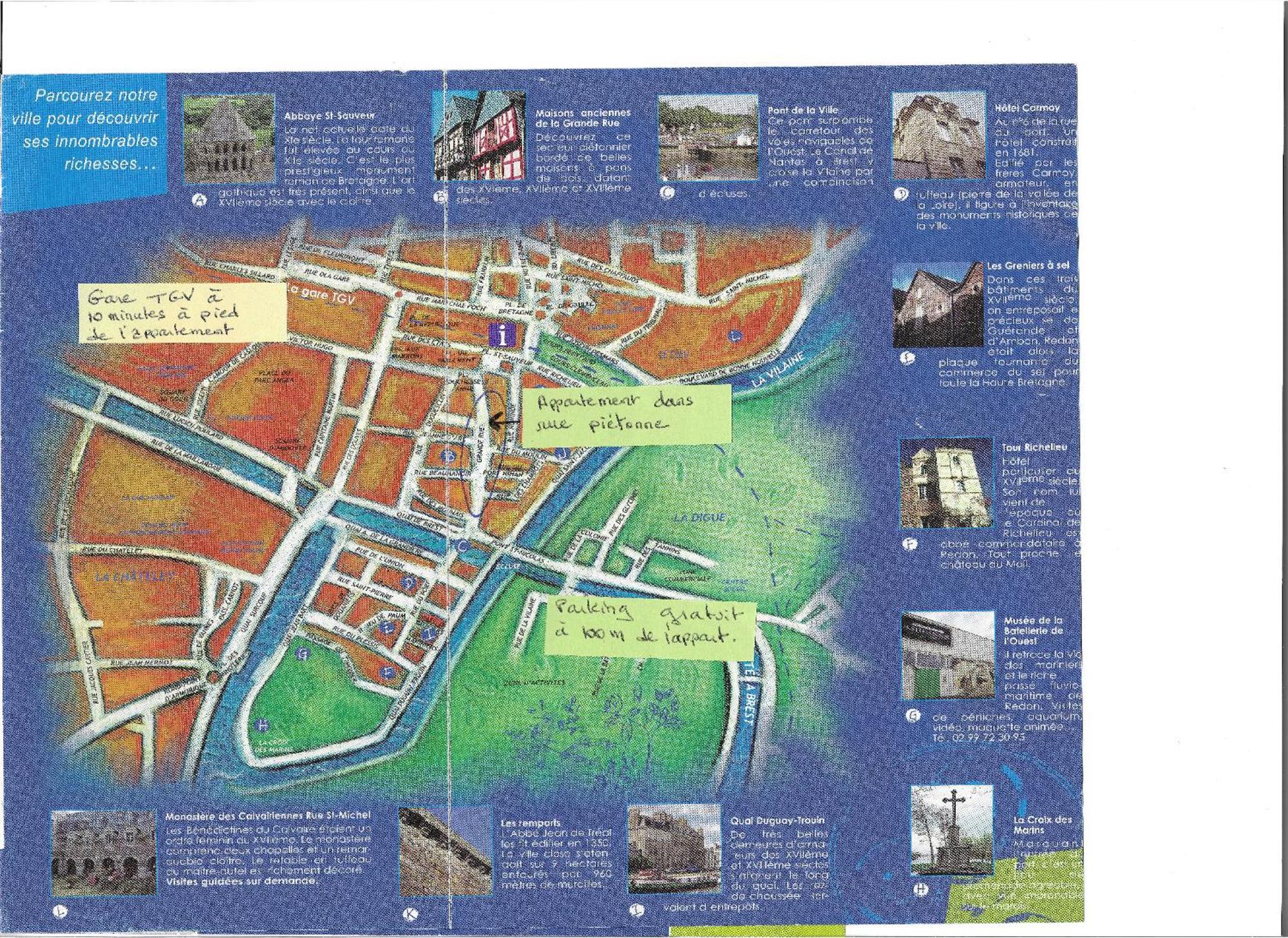 Spacieux T3 lumineux dans quartier historique avec wifi Redon Extérieur photo